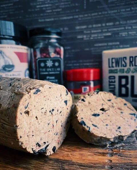 black garlic compound butter