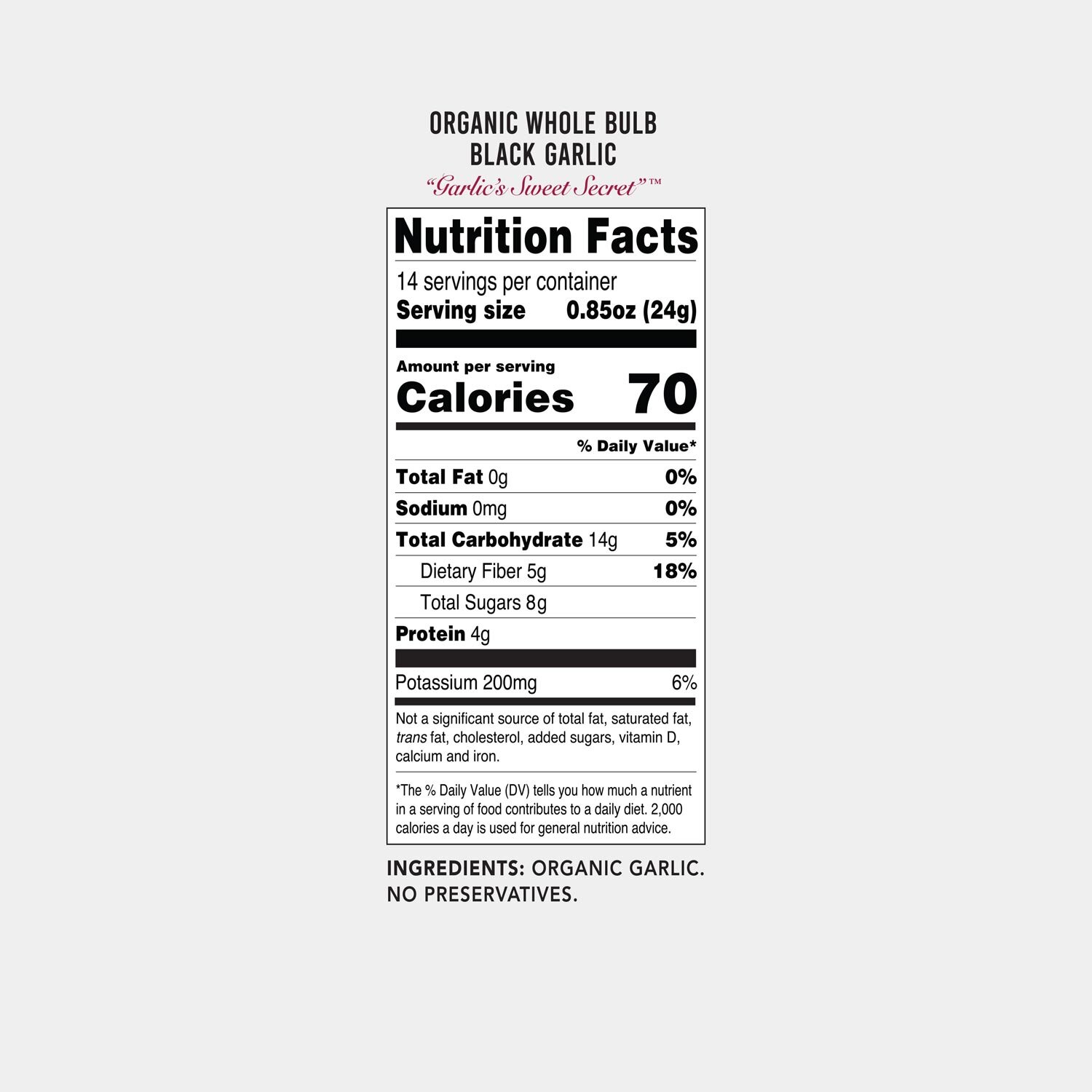 Organic Black Garlic Whole Bulbs – 3/4 lb